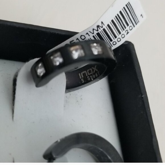 INOX Stainless Steel Unisex Mini Hoop Earrings - Picture 5 of 5